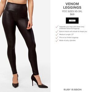 Ruby Ribbon Black Venom Leggings #1737 NWOT